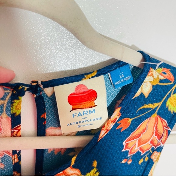 NEW Farm Rio for Anthropologie Dollis Floral Jumpsuit Bohemian Tropical Size XS - Picture 10 of 12